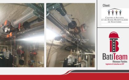 L’équipe BatiTeam Réseaux Fluides réalisé un projet pour l'Hopital de Nanterre avec rigueur et professionnalisme.